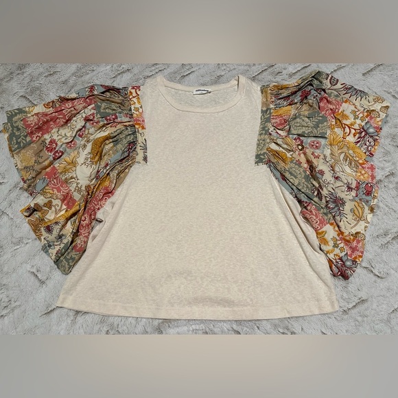 Mittoshop floral patchwork batwing sleeve blouse - Picture 2 of 12